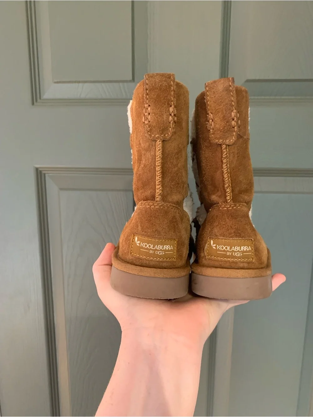 Koolaburra Chestnut Suede Lace-Up Shearling Boots